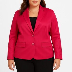 7th Avenue Suiting Collection Women's Blazer Size 14 Hot Pink Career Jacket L‎